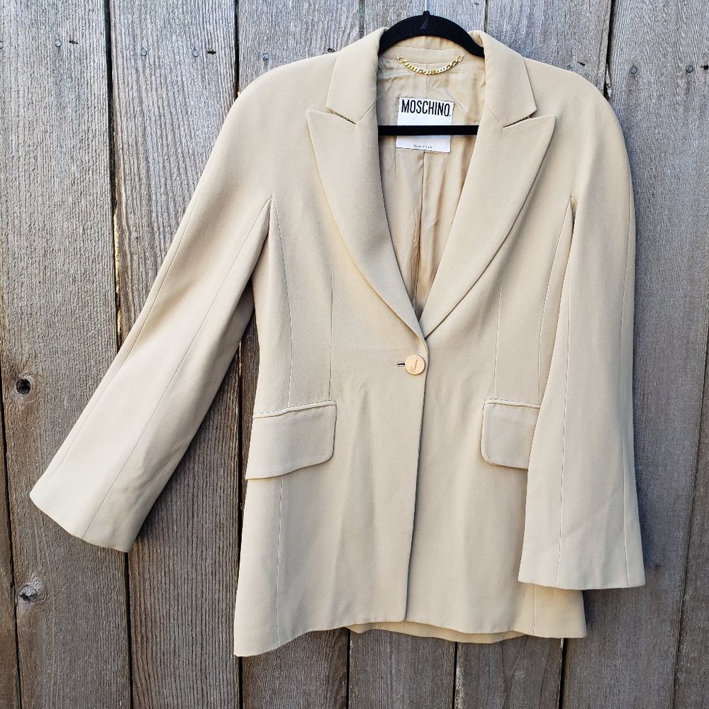 Vintage Moschino Couture One Button Blazer - M